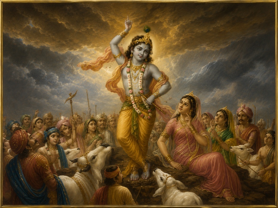 A painting of a person standing on a platform surrounded by people
AI-generated content may be incorrect.